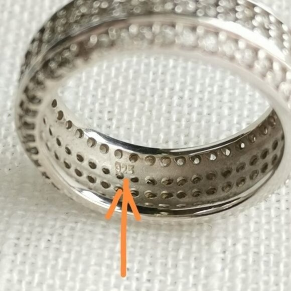NEW sterling silver cz eternity band ring size 7 - Picture 5 of 7